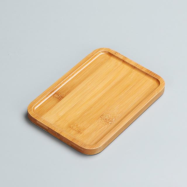 Bamboo tray bamboo tea tray Japanese bamboo tray rectangular snack tray round tea set fruit tray wooden trays