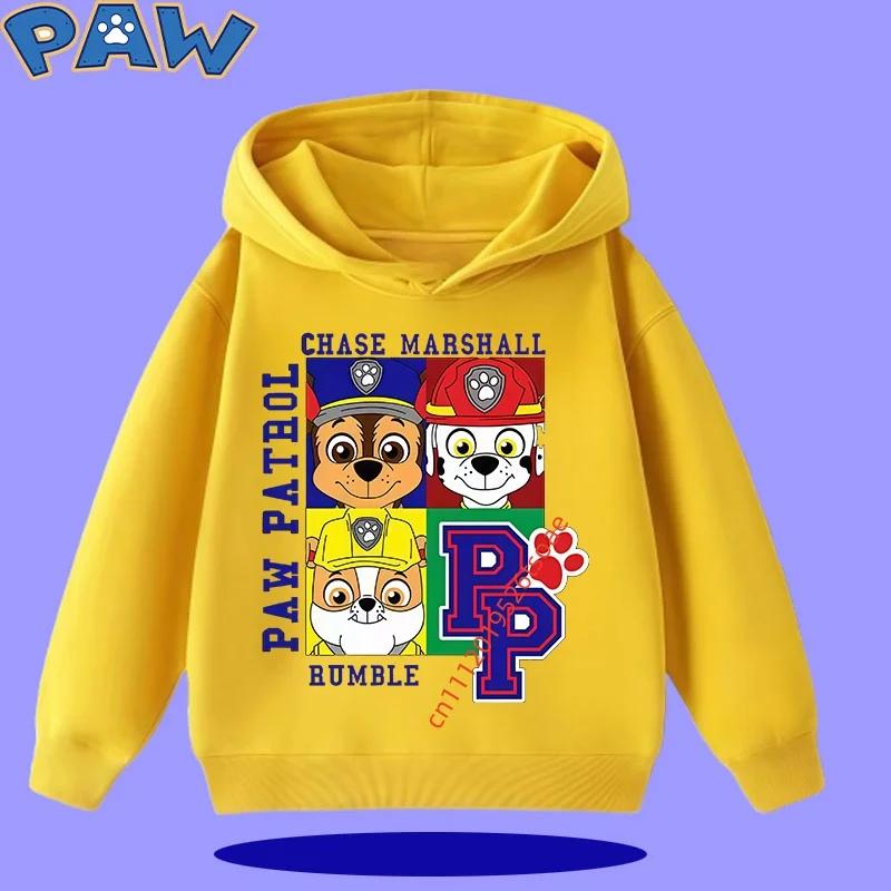 PAW Patrol 2026 Kids Hooded Sweatshirt for Autumn/Winter Long Sleeve 2026 New Style Boys' and Girls' Cartoon Print Sweater