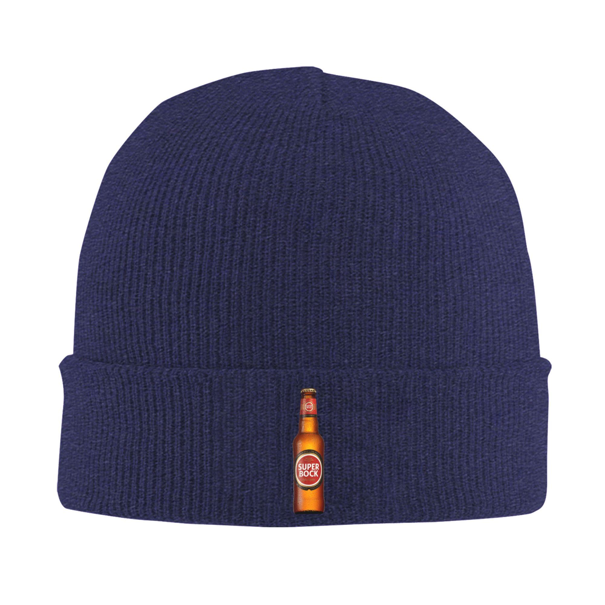 

Super bock Winter Skullies Beanies Hat Warm Autumn Knitted Hats Bonnet Caps for Women Men One Size