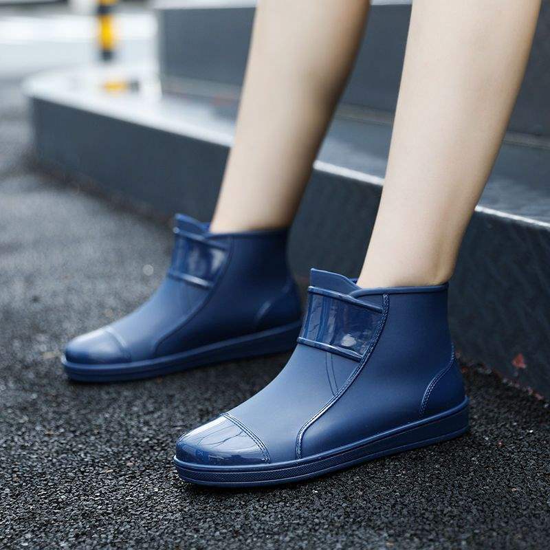 

Short rain shoes fleece waterproof, non-slip and wear-resistant fashion rain boots fishing kitchen car wash work shoes warm water shoes men 45