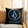 VVolcom Fashion Logo Cushion Cover Silky Short Plush Invisible Zipper Dustproof Sofa Pillow Case For Home Decor