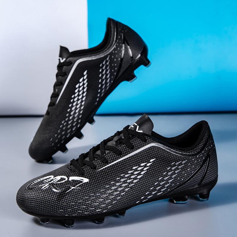 CR7 Low-top Football Shoes Tf Broken Nails Artificial Turf AG Nails Leather Feet Boys and Girls Students Training Shoes