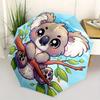1pc Winning Koala Automatic Open/CloseFashion Umbrella-CuteUmbrella with Cute Design, Portable 3-Fold Compact Umbrella for Men & Women, Valentine's Da