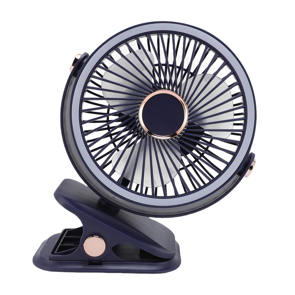 Desk Fan with Clamp and Light Quiet Battery Operated Portable Small USB Desk Fan for Bedroom Office