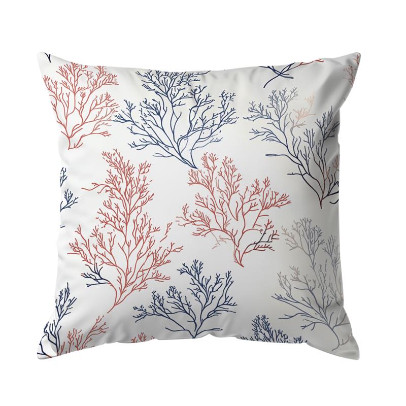Coral Reef Pattern Decorative Cushions Pillowcase Polyester Cushion Cover Throw Pillow Sofa Decoration Pillowcover Home Decor
