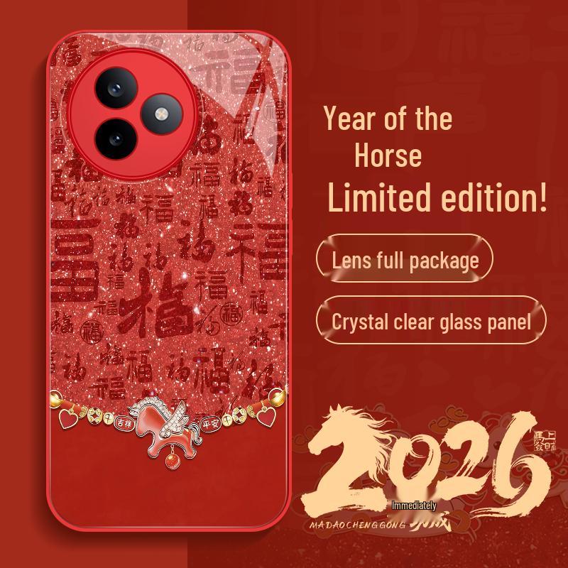 Redmi K80 Ultra Chinese Red Auspicious Horse Phone Case
