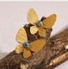 Retro African Turquoise Butterfly Earrings, 18K Gold-Plated Titanium Steel, Women's Fashion Jewelry