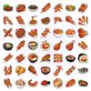 50/100 Pcs Japanese BBQ Food Temptation HD Doodle Stickers for Notebook Phone Scrapbook Fridge Oven Decor Thick Durable Decals