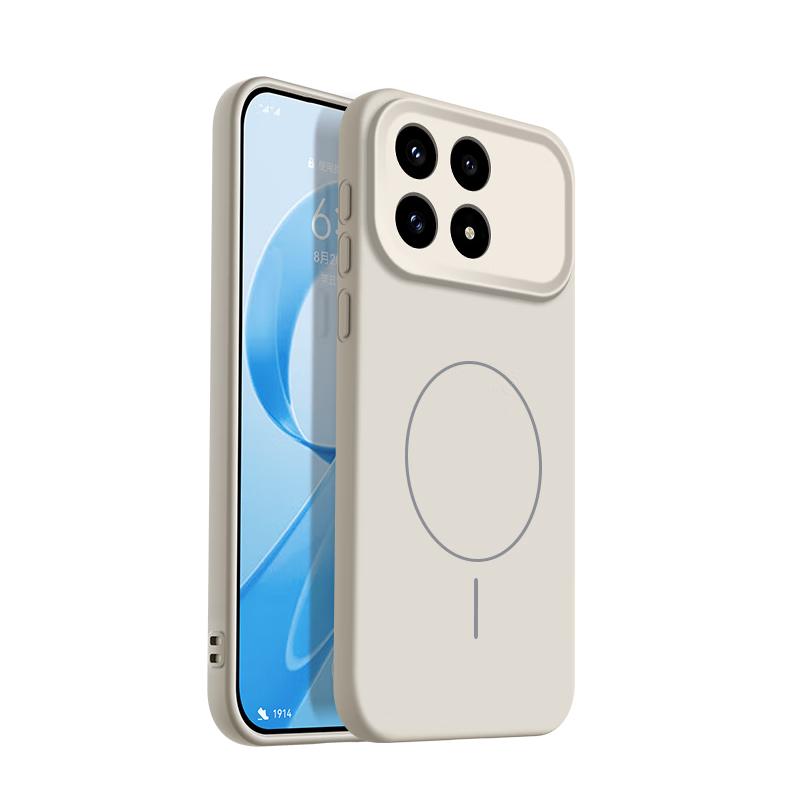 NEYAA Redmi K90 Case Full Coverage Ultra-Thin Skin Feel Magnetic Charging Liquid Silicone Shockproof Simple Unisex Graphite Black
