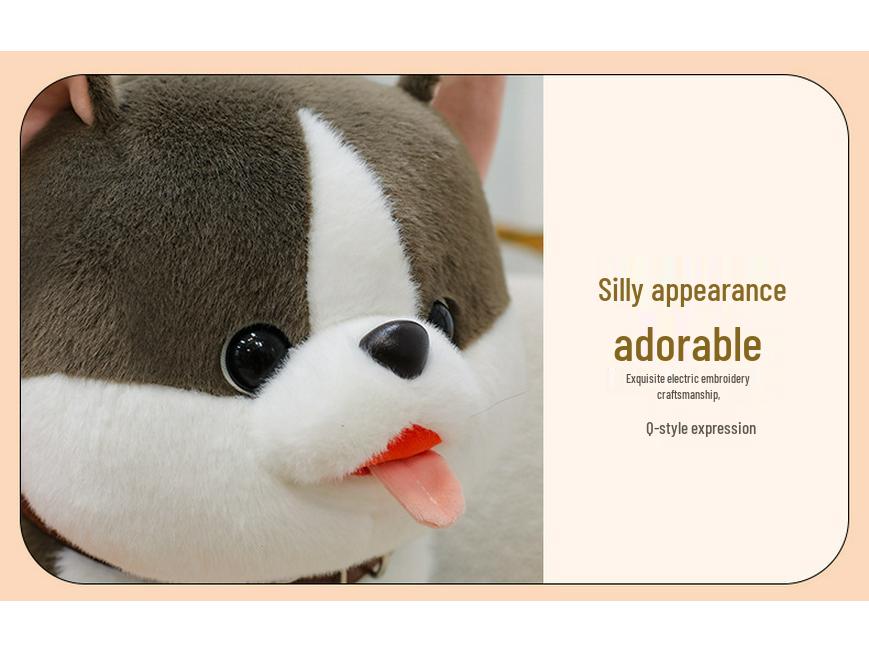 Trendy Plush Fortune Dog Doll - Cute Children's Rag Doll and Pet Ornament