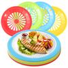12 Pcs Paper Plate Holders 10 Inch Reusable Plastic Round Paper Plate Dispenser with Snap In Grooves 4 Bright Colors for Party