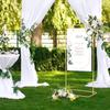 Wedding Welcome Decoration Shiny Plating Arch Outdoor Flower Display Stand Birthday Party Background Welcome Sign Balloon Stand