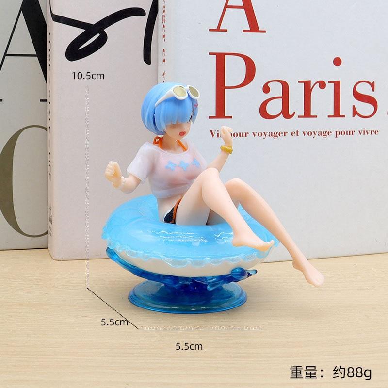 Anime Girl Figure Bundle, Elaina Rem Miku Anime Collectible Model, Car Dashboard Decor Gift