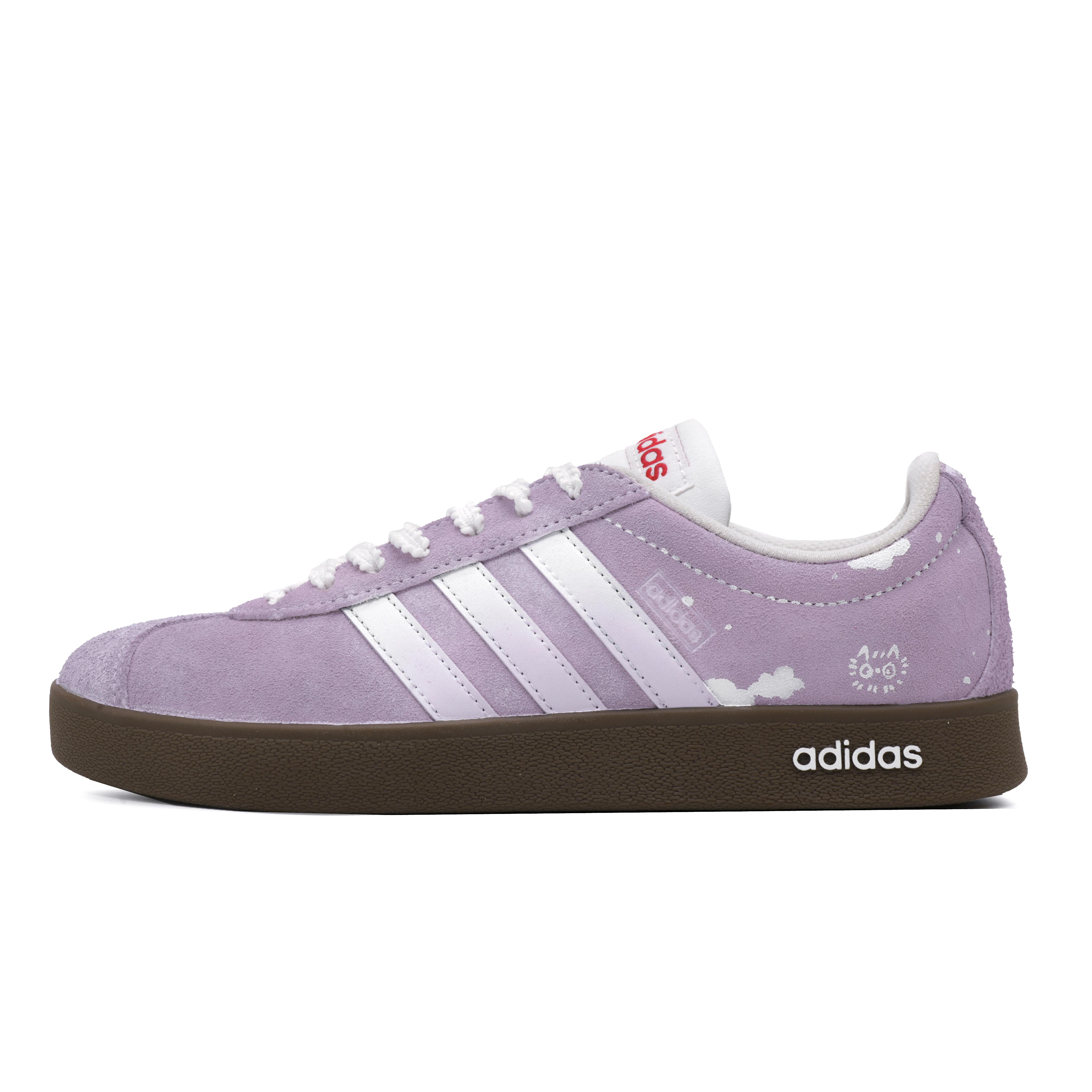 

Adidas VL COURT 2.0 Purple Cloud Meow Language Slip Resistant Waterproof Cushioning Abrasion Resistant Low top HQ1802(Team1166-) 35⅔