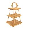 Rattan Style Multi Layer Fruit Basket Tea Snack Tray Home Storage Organizer