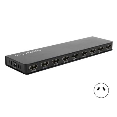 100‑240V F118 8 Ports 1 In 8 Out HDMI 1.4 Splitter O Video 1080P Distributor Prise AU