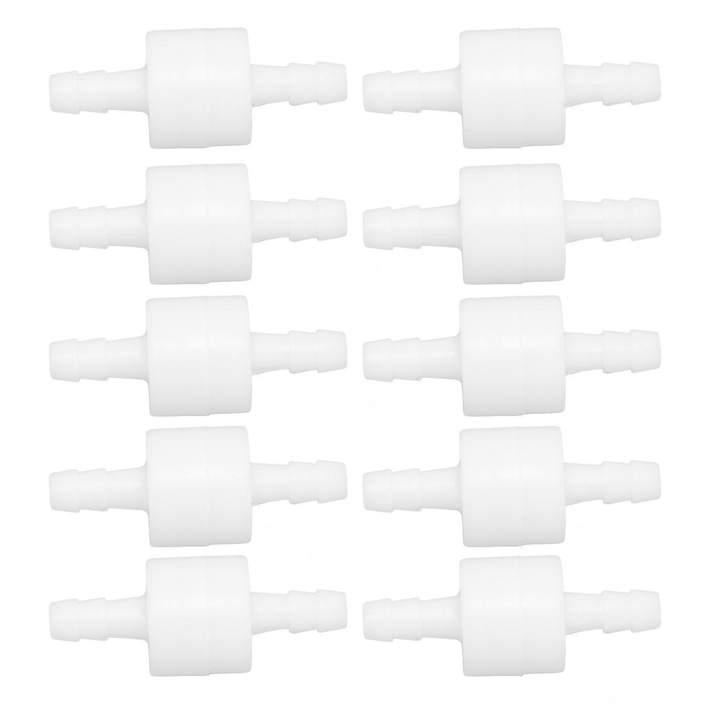 10 Stück Rückschlagventil PE Einweg Aquarium Luftpumpe Rückschlagventil für Chemische Industrie 6mm Weiß