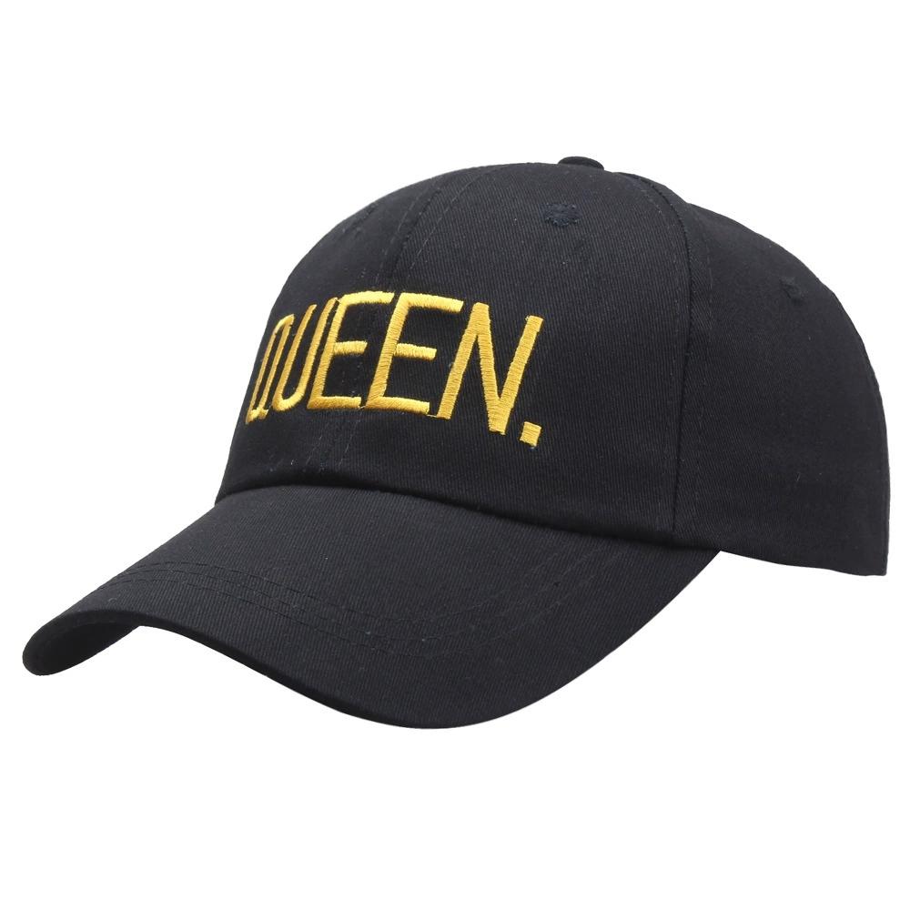 Fashion Couple King Queen Embroidered Baseball Cap Pure Cotton Spring Summer Hat