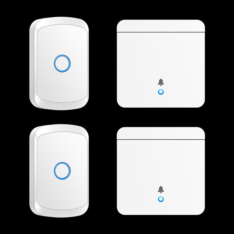 Wireless Smart Remote Doorbell with Long-Range Button and Large Panel Switch