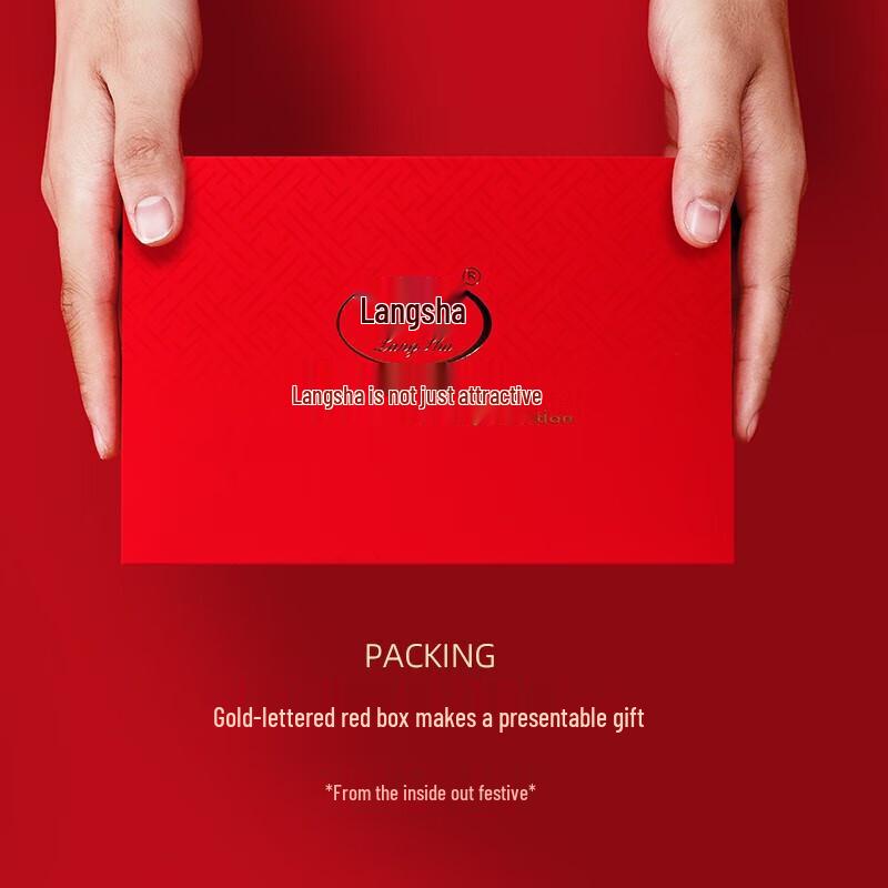 Langsha Men's Red Combed Cotton Antibacterial Underwear