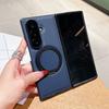 KEYSION Kevlar Carbon Fiber Texture Case for MagSafe for Samsung Galaxy Z Fold 7 6 5 4 3 360° Rotating Magnetic Ring Stand Phone Cover
