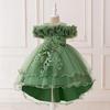 Sequin Princess Train Dress for Girls - Puffy Tulle Wedding and Evening Performance Dress