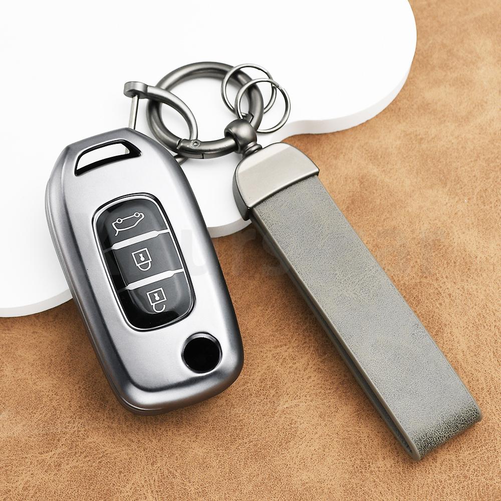 Tpu Auto Shell Fob Holder Car Flip Key Case Cover Bag For Renault Sandero Stepway Logan Clio 5 Arkana Kwid Kadjar Captur Megane