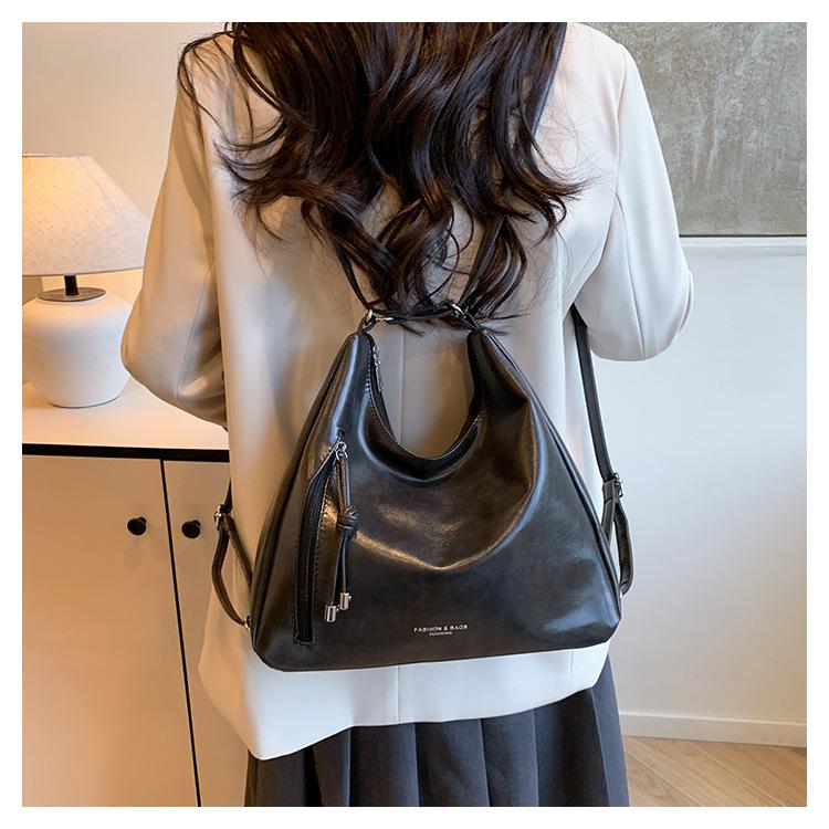Simple Faux Leather Tote Bag New Commuter Shoulder Bag for College Students