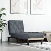 Vidaxl Chaise Longue, Dark Grey, Upholstered In Velvet