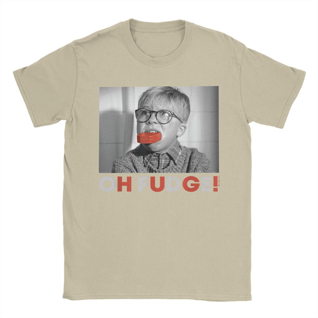 A Christmas Story Oh Fudge! T-Shirt Summer  Hipster T Shirts Man O Neck Oversized Clothes Short Sleeves Y2K Casual Tops