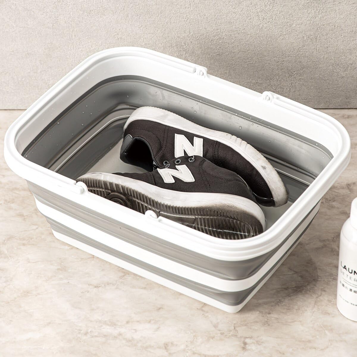 

NITORI Shoe Washing Tatamel 8580964 Bucket, Gray, 15L, серый