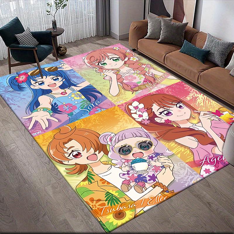Pretty Cure Retro Style Area Rug, Pretty Cure Fan Cozy Carpet, Ideal Gift.chl