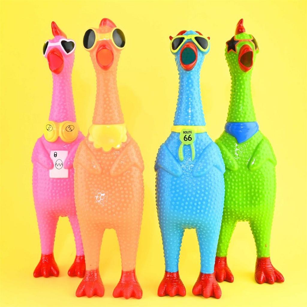 This Squeaking Chicken Is A Creative Prank Toy For Kids, Adults, And Dogs. Its Squeaking Sounds Are Incredibly Fun And Addictive.