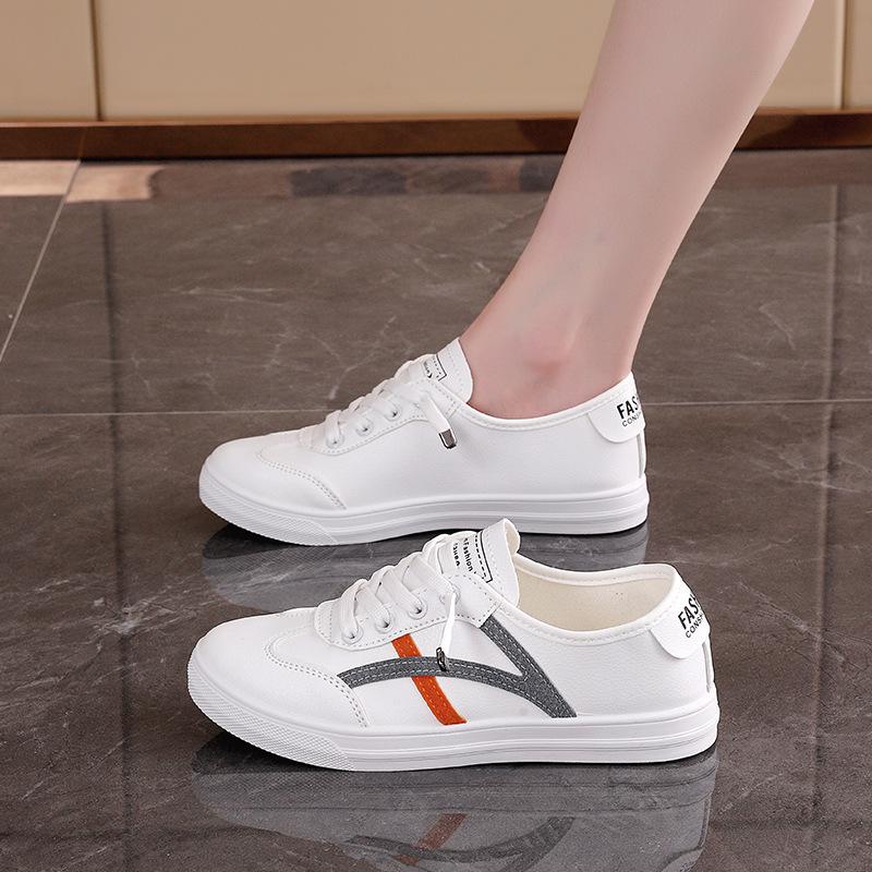 

New little white shoes women s shoes student versatile flat white shoes fashion casual shoes comfortable sports shoes 107 leather 35