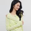 Elva' Island Women's Solid Long-Sleeve Round Neck Knit Cardigan