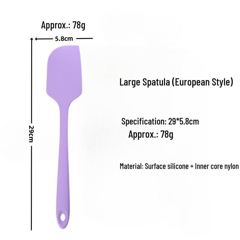 Silicone Spatula Set: Heat-Resistant, One-Piece Scrapers for Mixing & Baking (Small & Large Sizes)