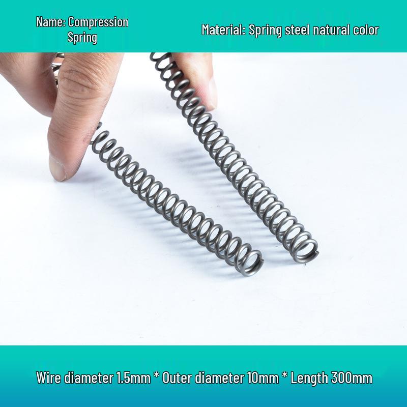 Steel Wire Compression Spring, 1.2-50mm Diameter, Long, Thin & Durable, Yellow, 300 Available