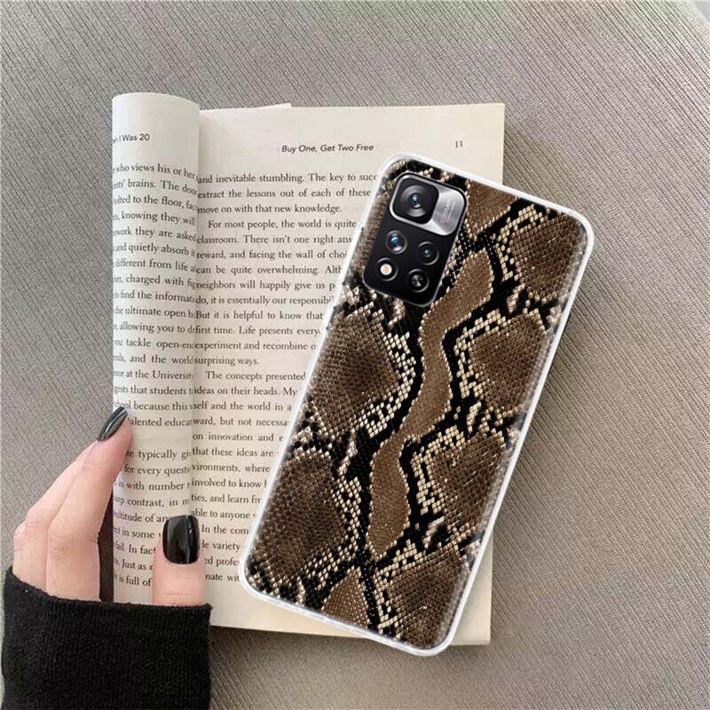 It looks like Real Snake Skin Phone Case For Redmi Note 13 12 Pro Plus 14 15 Pro 5G 11 11T 11E 11S 10 Pro 10S 9 9S Cover Cell Cl