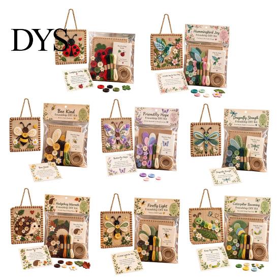 Craft Kits for Creative Kids Button Blessing Friendship DIY Kit, Animal Insect Educational Hands on Toys Art Kit Adults Teens, Handmade Gift & Hanging