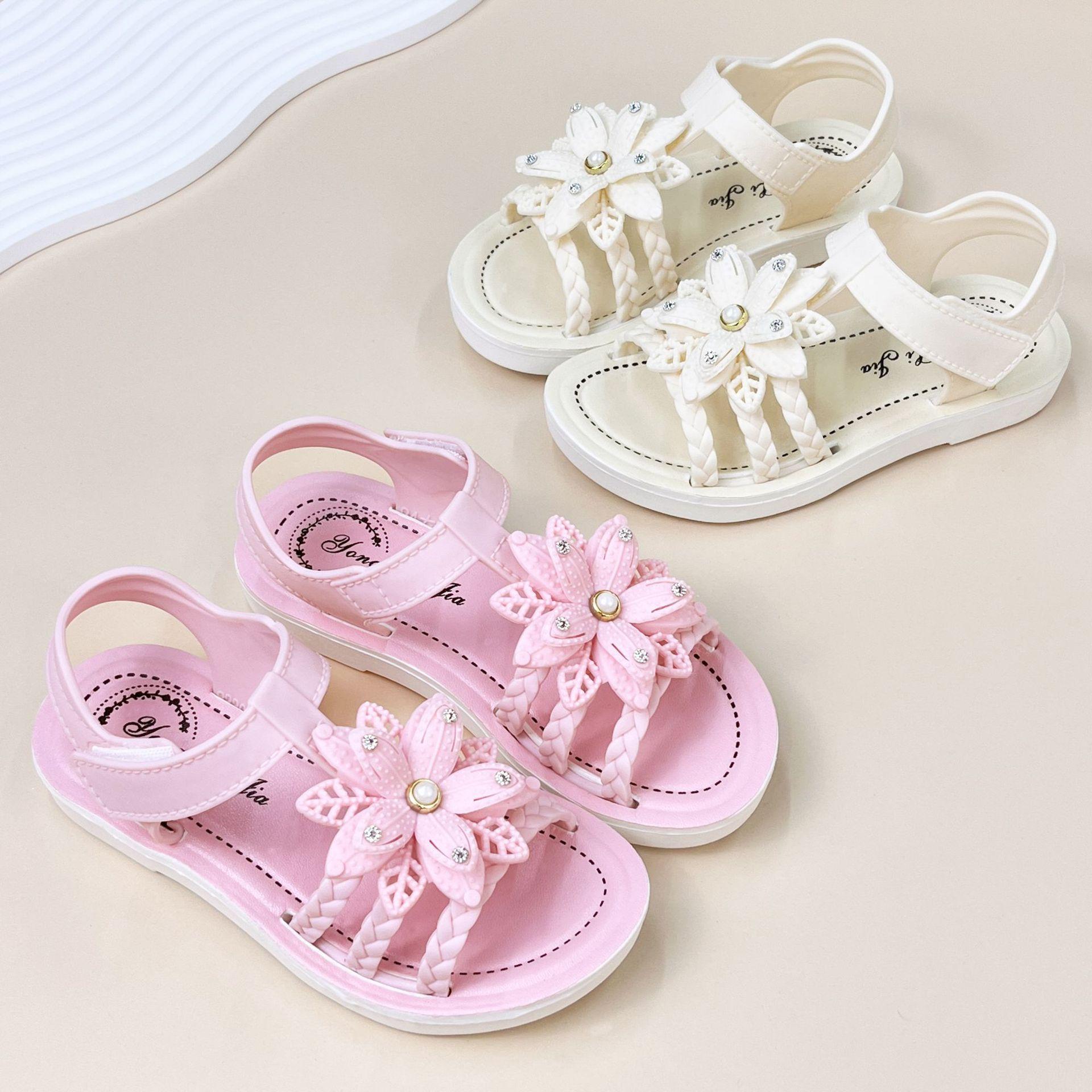 

Girls large sandals, new summer model, suitable for students and young children, princess sandals 24-28（No free shipping