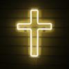 LED Cross Neon Sign USB Powered Dimmable Room Decor Light for Church Party