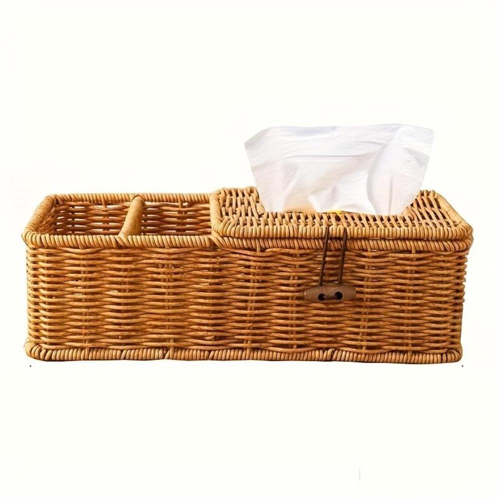 Woven Tissue Box Cover Breathable Design Tissue Dispenser New Paper Towel Holder Desktop