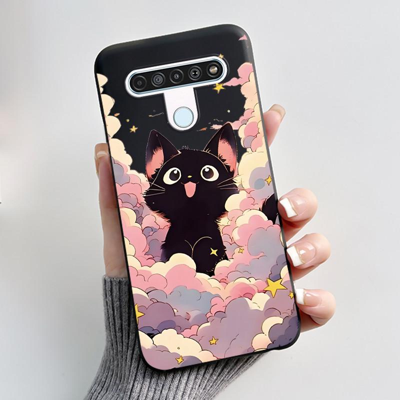 Luxury Cute Cool Boys Girls Case For LG K61 Q61 Q70 Phone Case Black Matte Soft Silicone Back Cover Protective TPU Bumper Shell