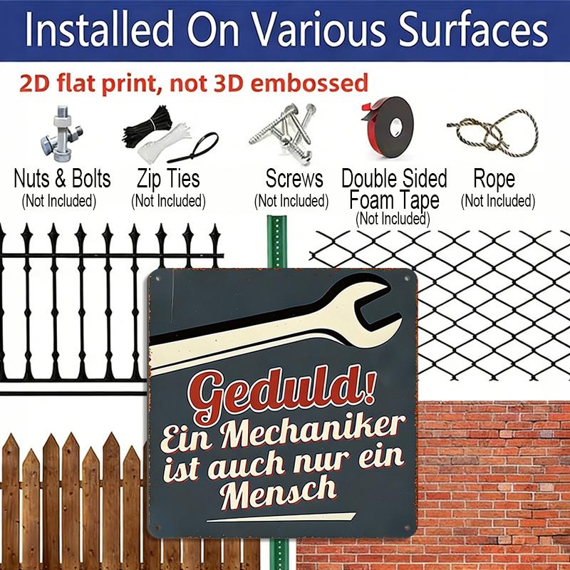 2D Flat - 1pc, Retro Metal Sign, Decorative Plaque and Ornament, Workshop Maintenance Funny Theme, Humorous Sign, Garage, Tool Room, Office, Man Cave