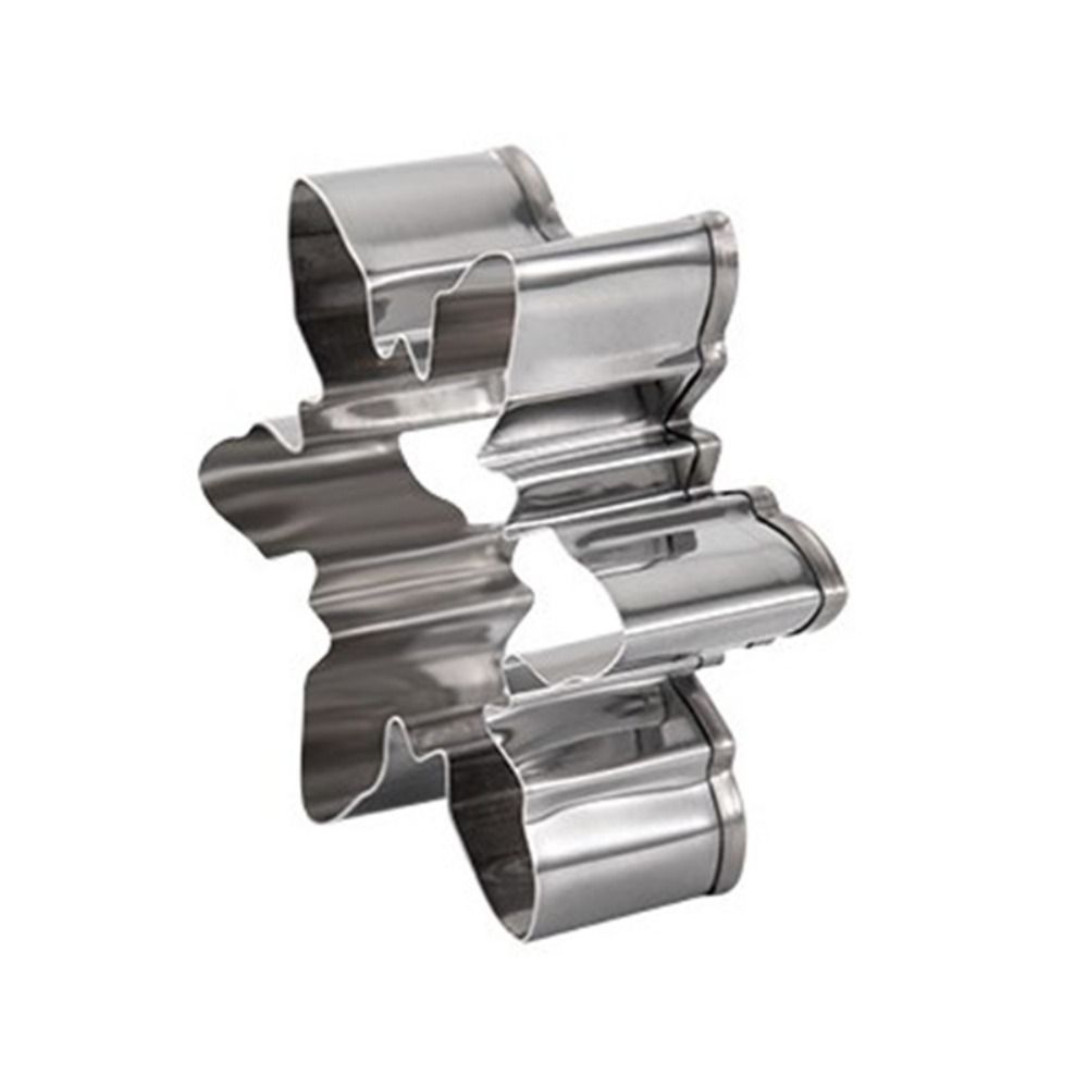 10Pcs/set Multiple Sizes Christmas Snowflake Cookie Cutter Stainless Steel Sandwich Mould  Chocolate