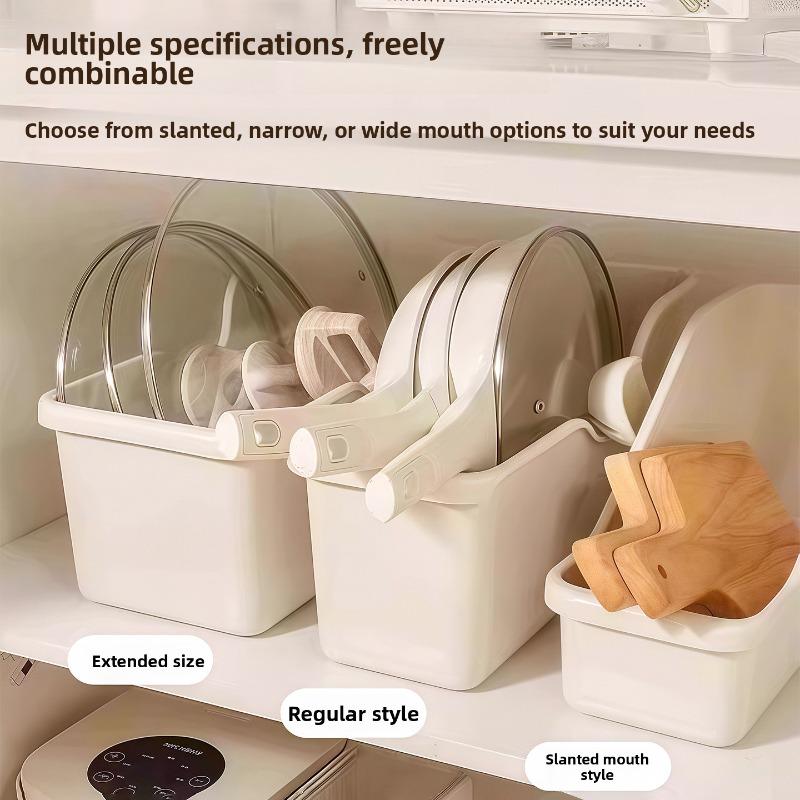 Cookware Storage Box, Kitchen Storage Box, Household Multi-functional Plastic Kitchen Cabinet Storage Box, Refrigerator Sundries with Wheels