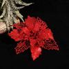 Artificial Glitter Christmas Flower Set of 6 Decorative Wreaths Wedding Party