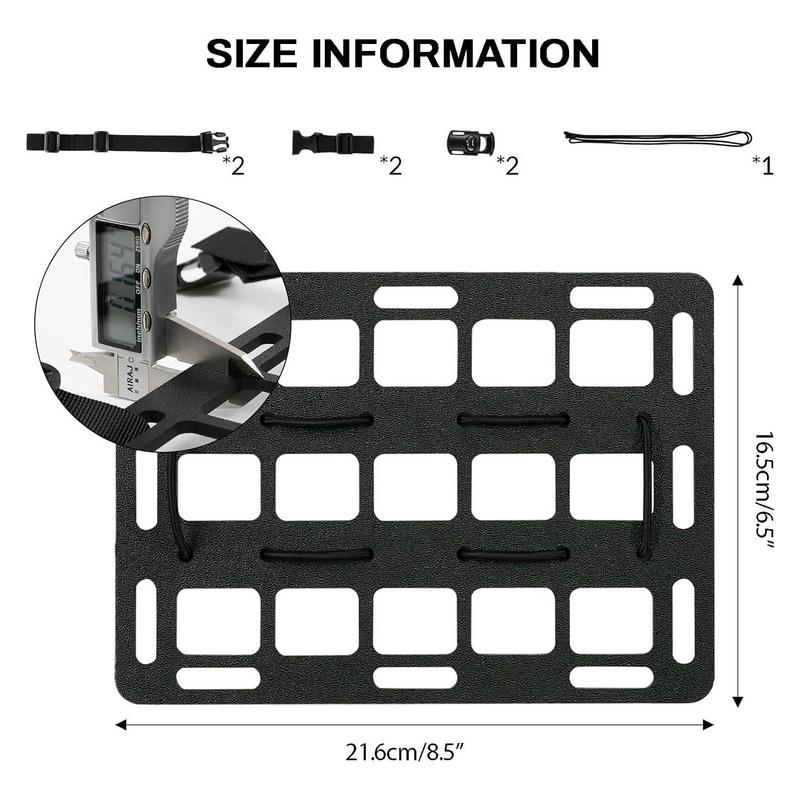 Car Seat Back Organizer Rigid Car Storage Rack With Elastic Rope Adjustable Rear Seat Organizer Versatile Truck Panel For Cars