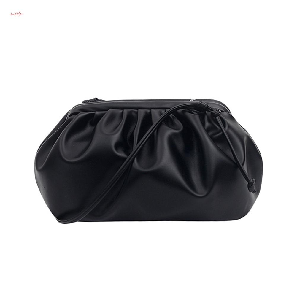 Women Party Crossbody Bag Bag PU Leather Single Shoulder Cloud Bag Dumpling Bag Messenger Bag Soft KTB