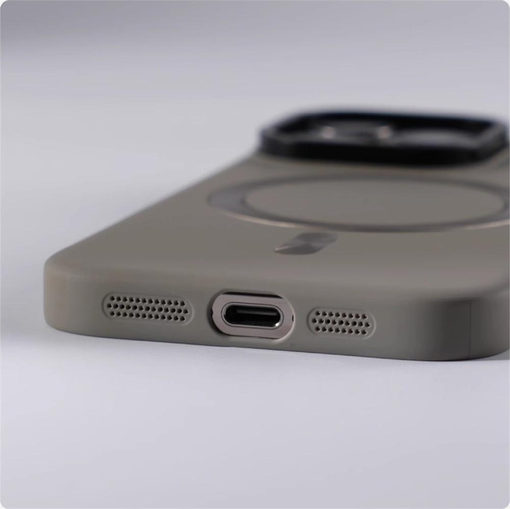 Luxury Alloy Lens Holder Slim Magnetic Hard Case For iPhone 16 15 Pro Max 14 13 For Magsafe Wireless Charge Solid Color Cover